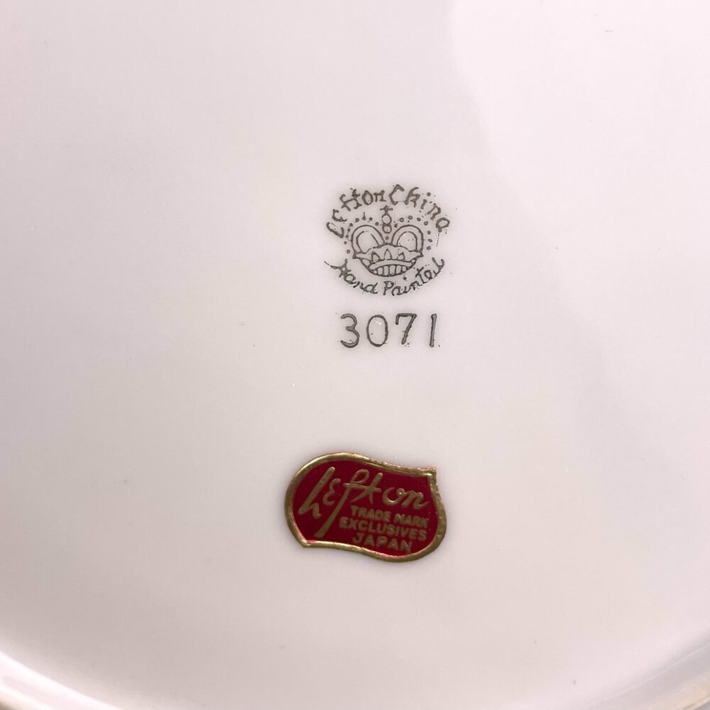 Set of 2 Lefton China 3071 Hand Painted Cup & Saucer Sets Pink Roses - Japan - Picture 8 of 14